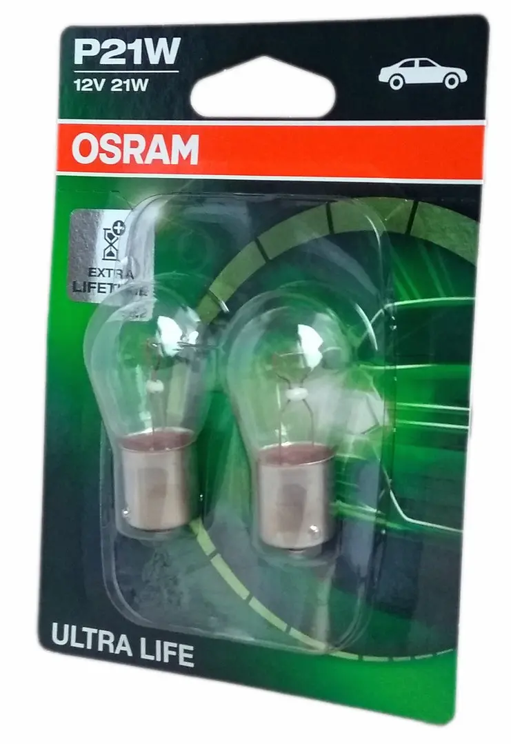 Halogenpære P21W Osram Ultra Life Extra Lifetime - sett 2 stk. Image 6