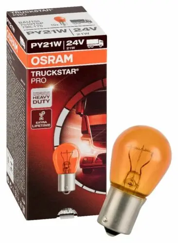 Halogenpære PY21W Osram Truckstar Pro 24V - 1 stk. – bilde 6