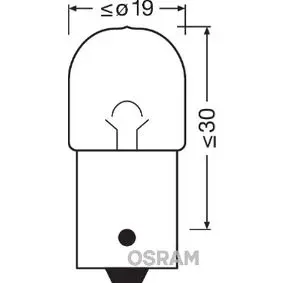 Halogenpære R10W Osram Truckstar Pro 24V - 1 stk. – bilde 4
