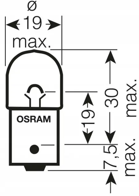 Halogenpære R10W Osram Ultra Life Extra Lifetime - sett 2 stk. – bilde 4