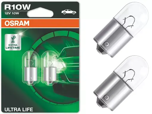 Halogenpære R10W Osram Ultra Life Extra Lifetime - sett 2 stk. – bilde 5