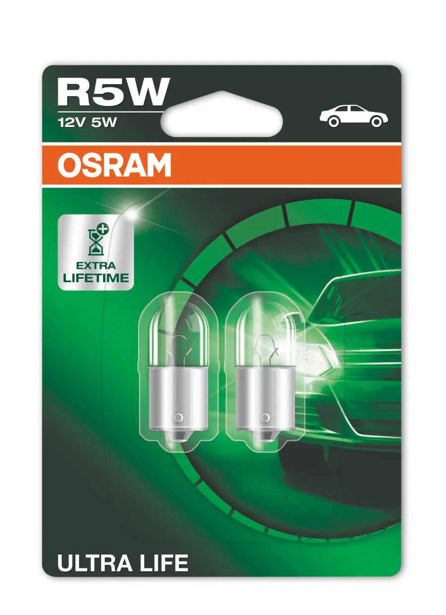 Halogenpære R5W Osram Ultra Life Extra Lifetime - sett 2 stk.