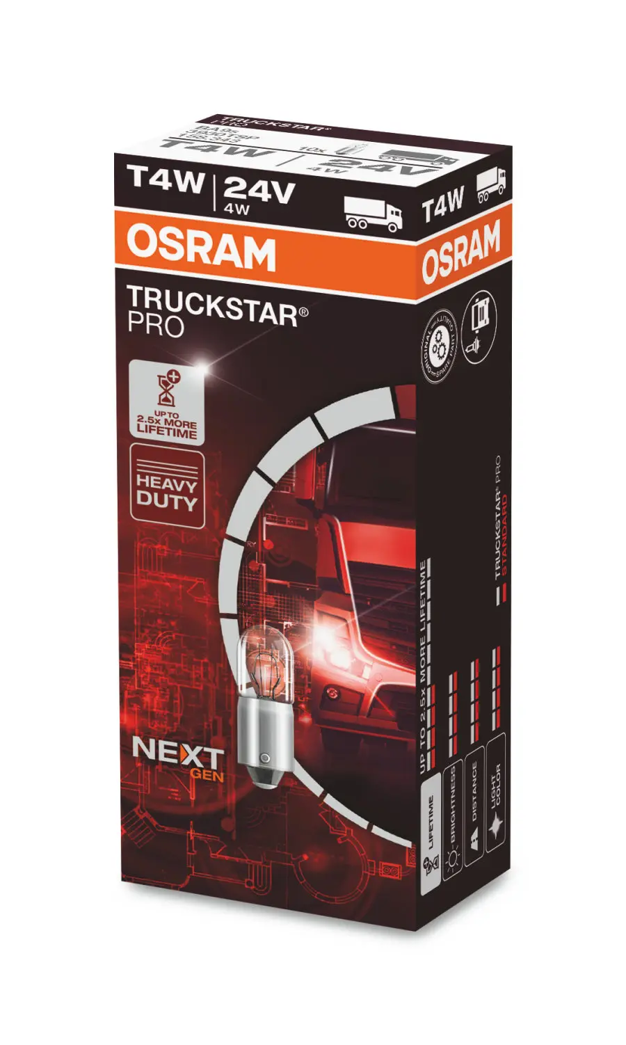 Halogenpære T4 Osram Truckstar Pro 24V - 1 stk.