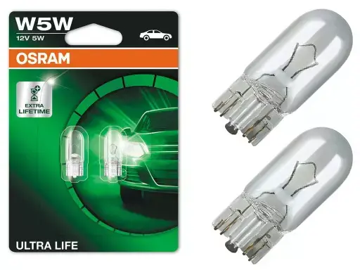 Halogenpære W5W Osram Ultra Life Extra Lifetime - sett 2 stk. – bilde 5