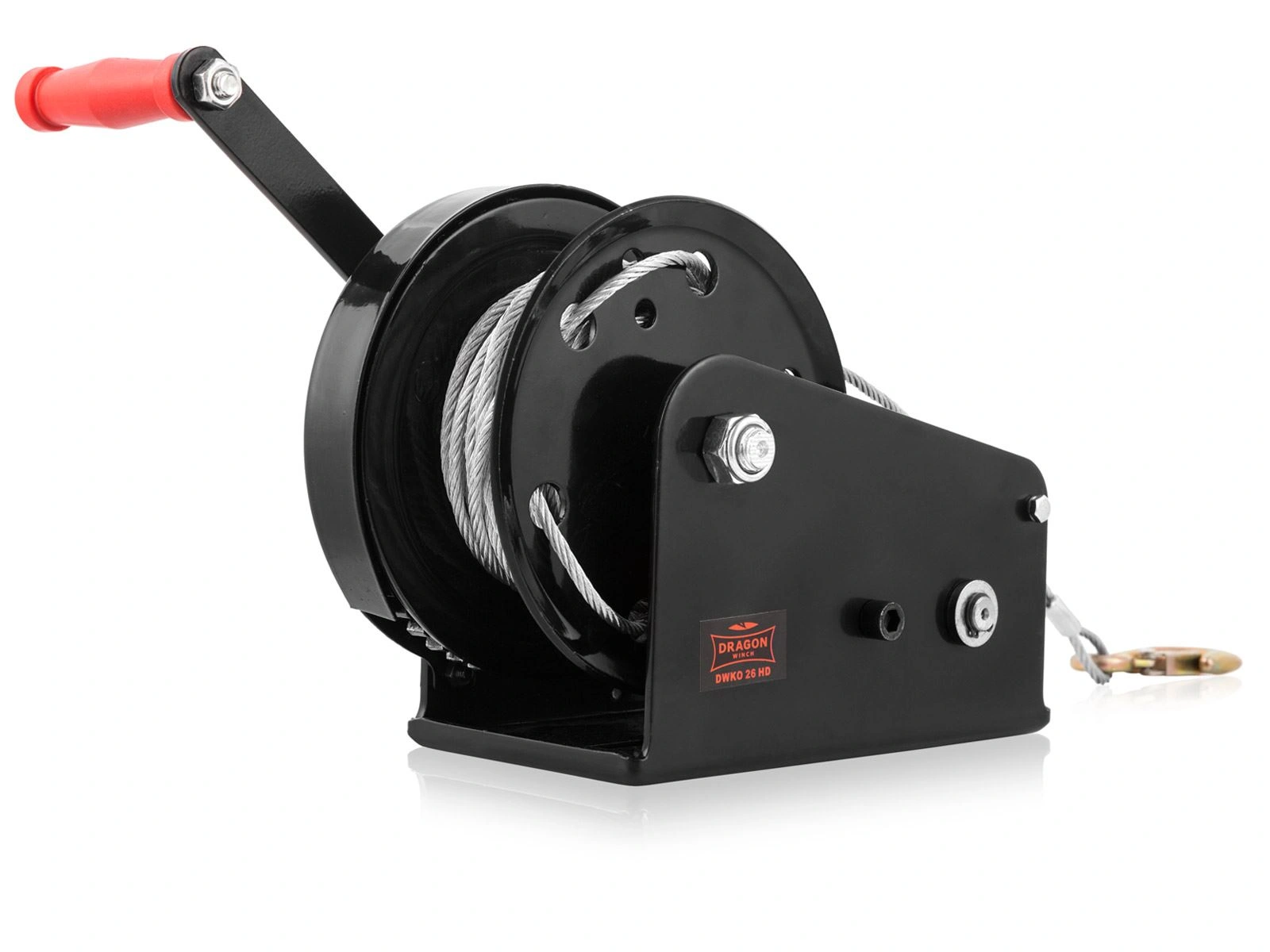 Håndvinsj Dragon Winch 1200 kg │ stålwire 17 m - med sveiv – bilde 5