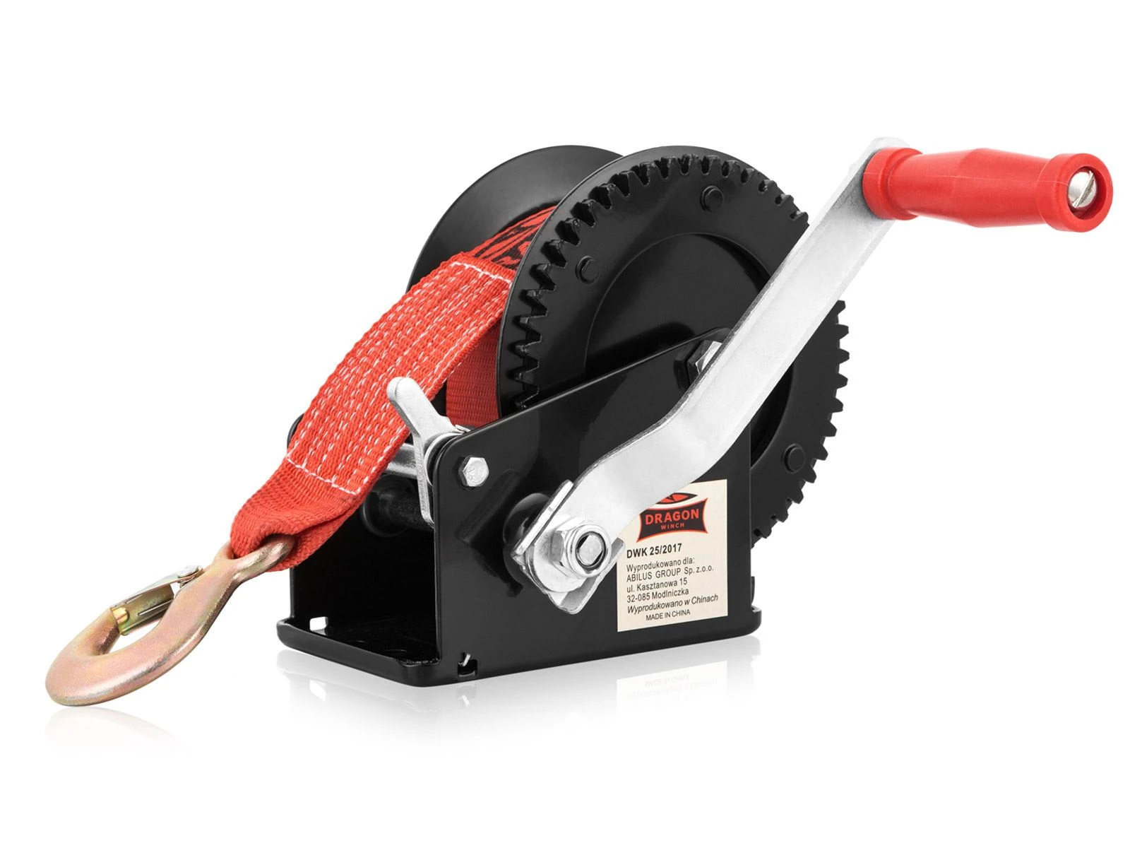 Håndvinsj Dragon Winch DWK 25 med stropp trekkraft på 1133 kg og 10 m stropp – bilde 4
