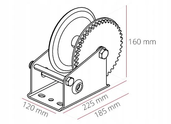 Håndvinsj Dragon Winch DWK 25 V med stropp og trekkraft på 1133 kg 10 m – bilde 5