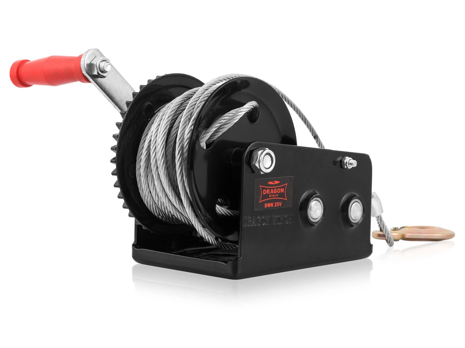 Håndvinsj Dragon Winch DWK 25 V med trekkraft på 1133 kg og 10 m stålline – bilde 7