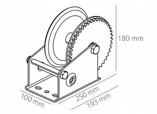 Håndvinsj Dragon Winch DWK 35 V med stropp og trekkraft på 1588 kg 10 m – bilde 5