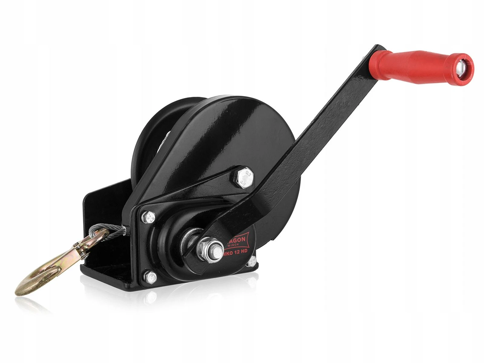 Håndvinsj Dragon Winch DWK-O 1200 HD med stålline trekkraft på 540 kg og 10 m stålline – bilde 5