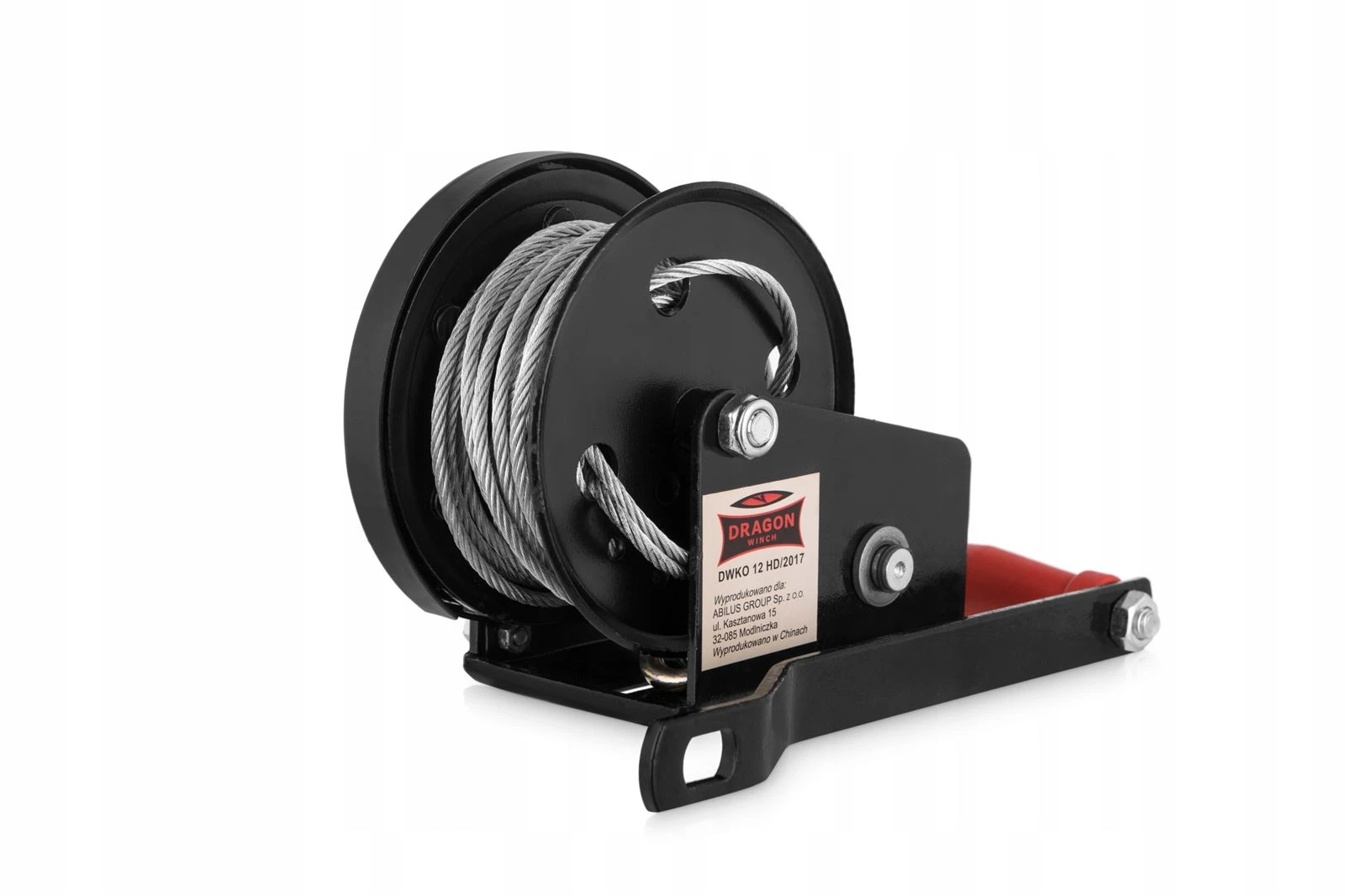 Håndvinsj Dragon Winch DWK-O 1200 HD med stålline trekkraft på 540 kg og 10 m stålline – bilde 7