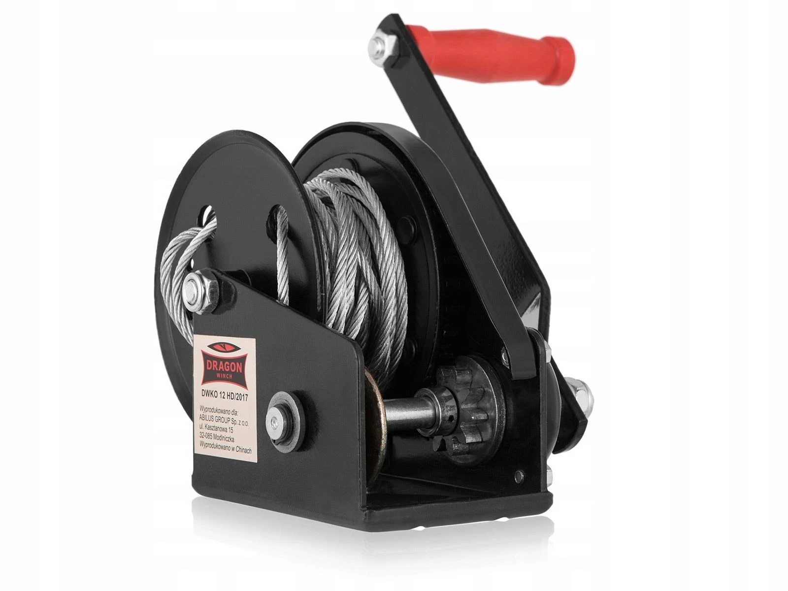 Håndvinsj Dragon Winch DWK-O 1200 HD med stålline trekkraft på 540 kg og 10 m stålline – bilde 8