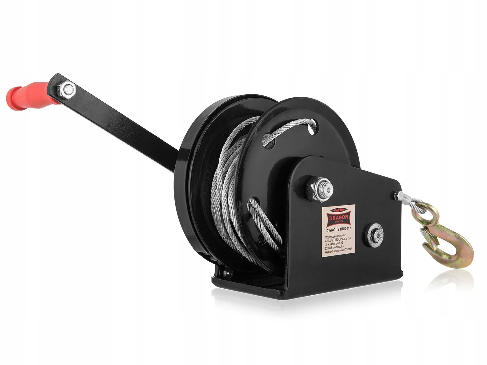 Håndvinsj Dragon Winch DWK-O 1800 HD med trekkraft på 810 kg og 10 m stålline – bilde 6