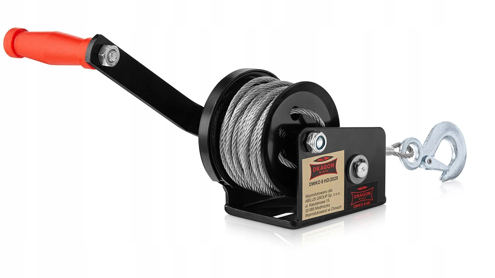 Håndvinsj Dragon Winch DWK-O 800 HD med stålline og trekkraft på 360 kg – bilde 5