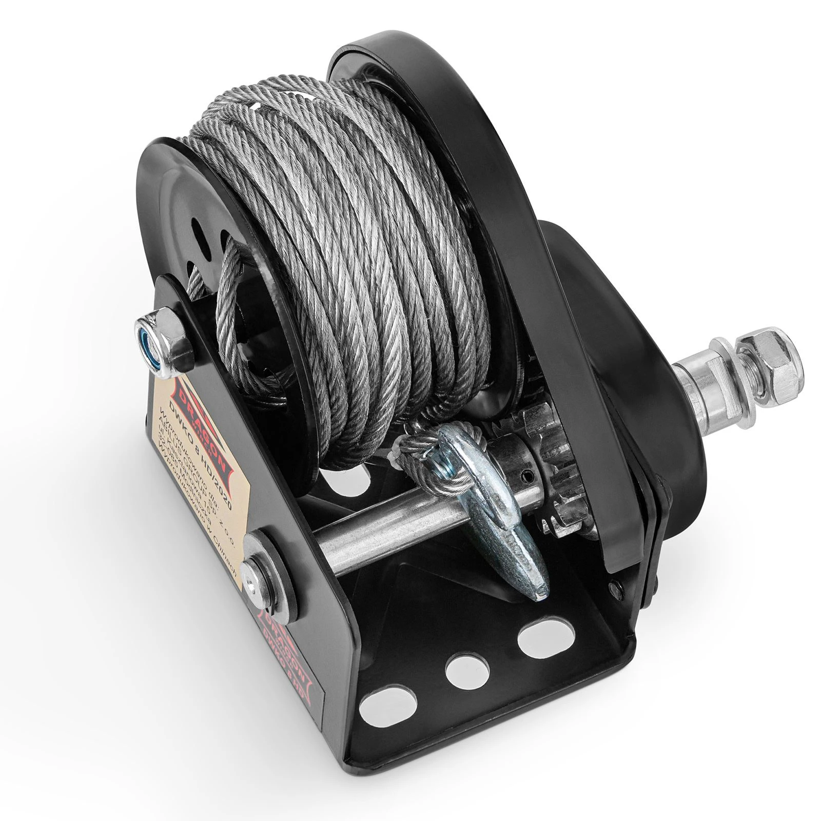 Håndvinsj Dragon Winch DWK-O 800 HD med stålline og trekkraft på 360 kg – bilde 8