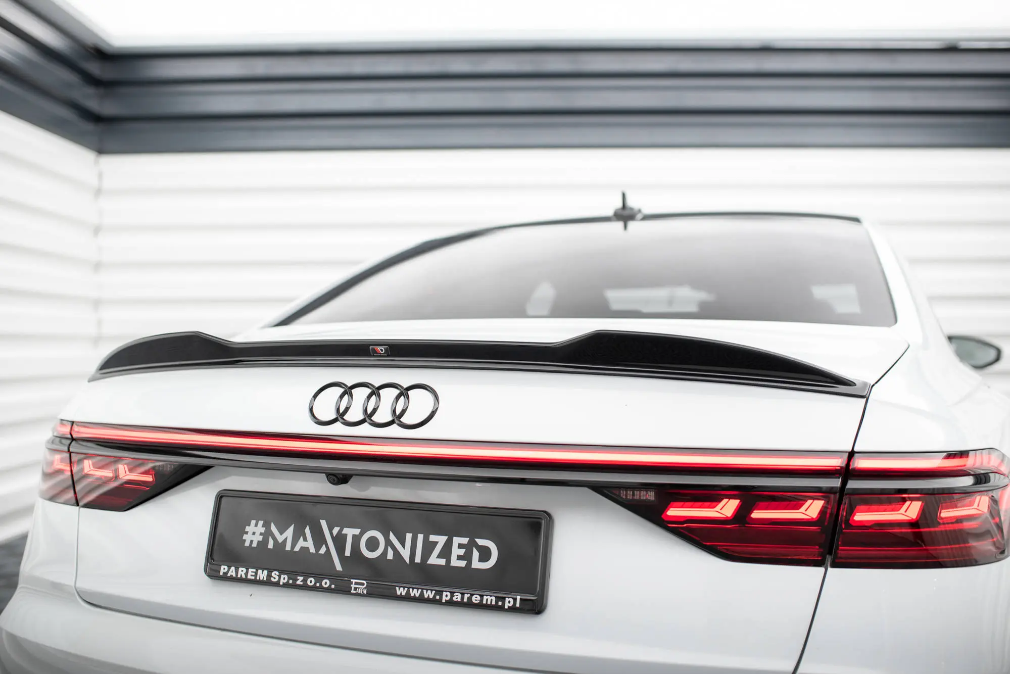Hekkspoiler Audi A8 / A8 S-Line / S8 D5 2017 -> | 3D Glossy Black Edition