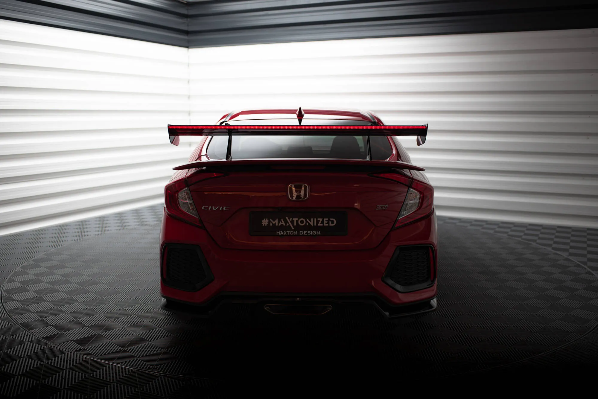 Hekkspoiler med svanehals med LED Honda Civic (X) Si 2016-2021 | Carbon Fiber Edition – bilde 2