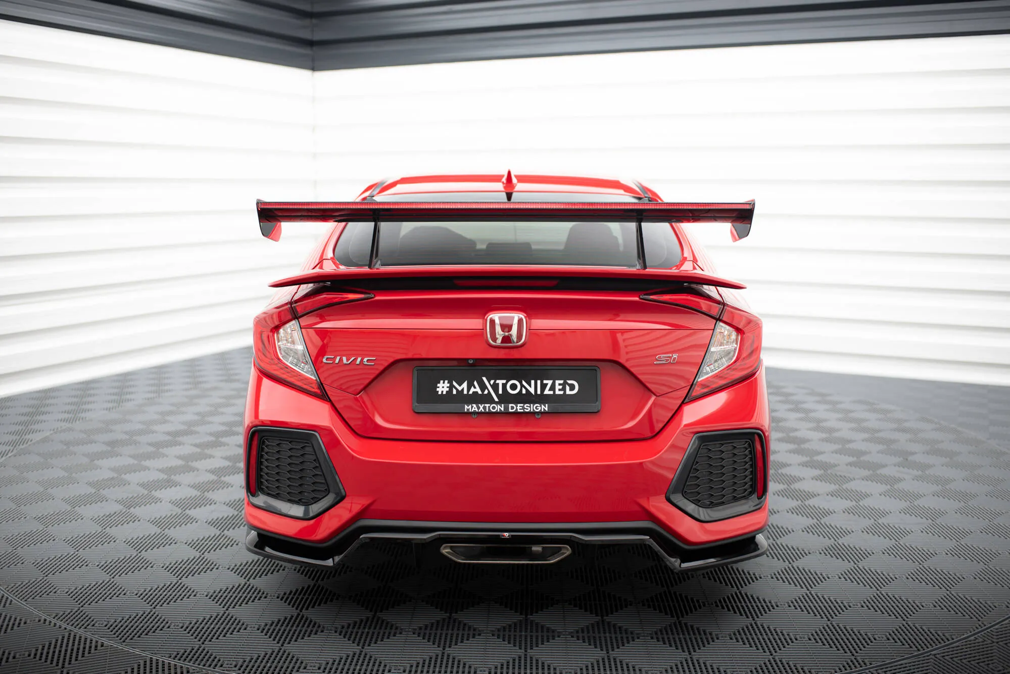Hekkspoiler med svanehals med LED Honda Civic (X) Si 2016-2021 | Carbon Fiber Edition – bilde 4