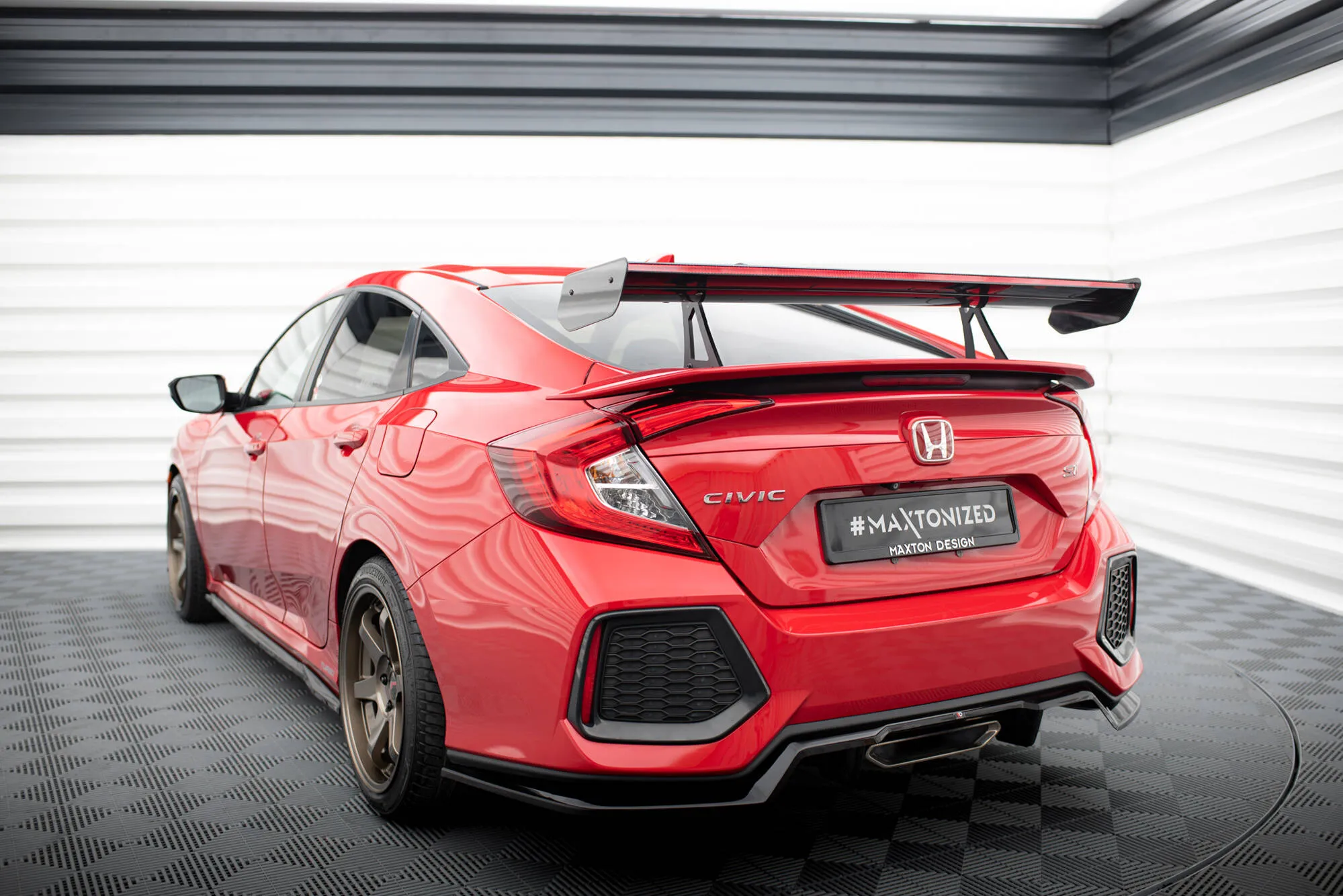 Hekkspoiler med svanehals med LED Honda Civic (X) Si 2016-2021 | Carbon Fiber Edition – bilde 5