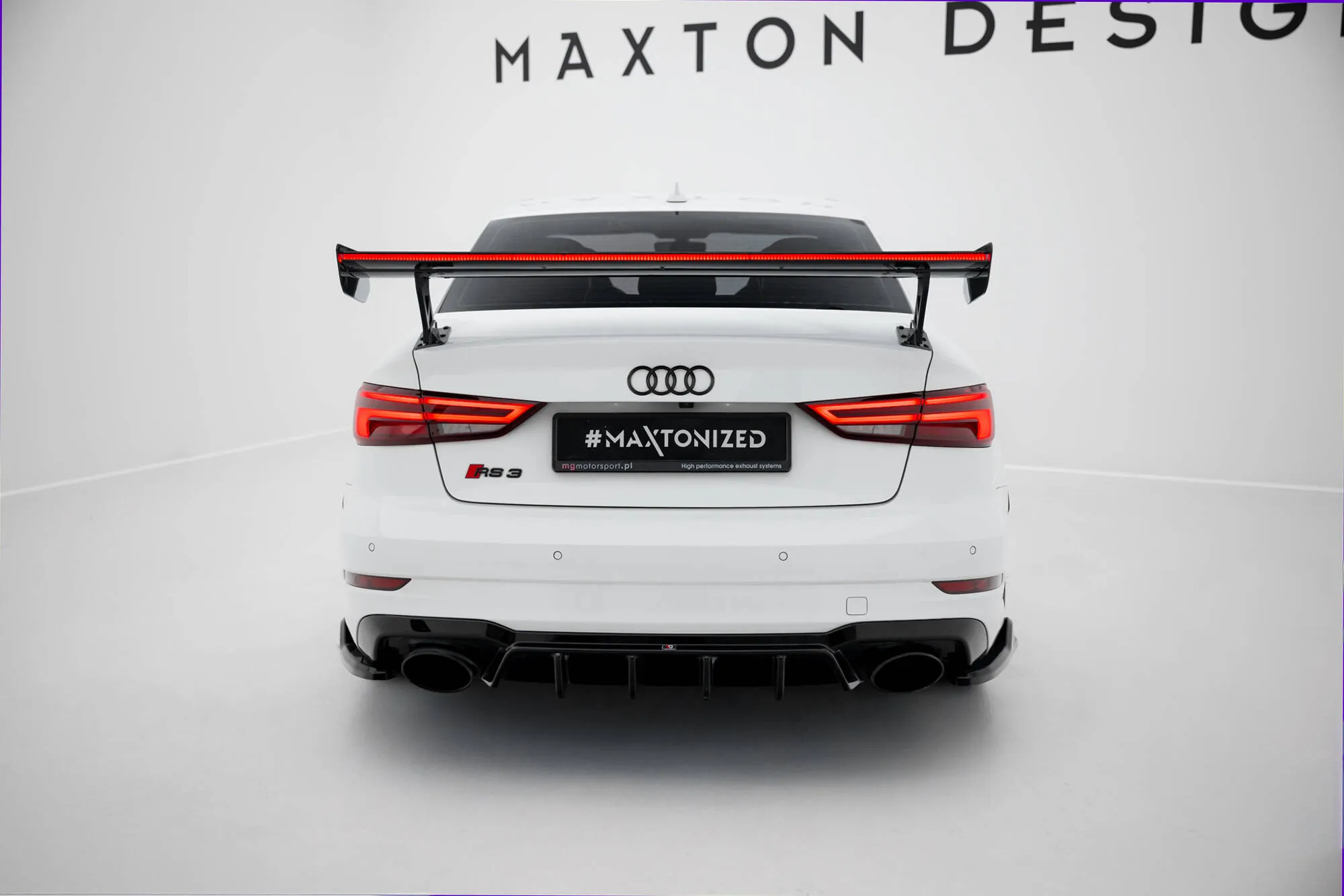 Hekkspoiler med ytre bøyler med LED Audi A3 / S3 / RS3 Sedan (8V) 2013 - 2020 | Carbon Fiber Edition – bilde 5
