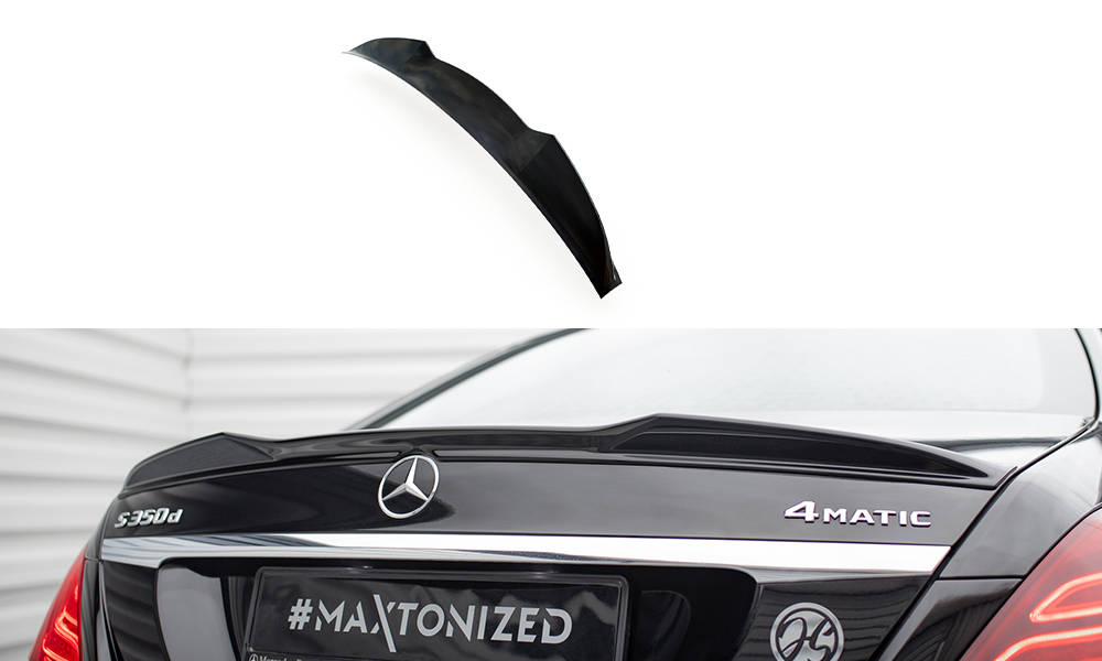 Hekkspoiler Mercedes-Benz S (W222) pre-facelift 2013 - 2017 | 3D Glossy Black Edition – bilde 3