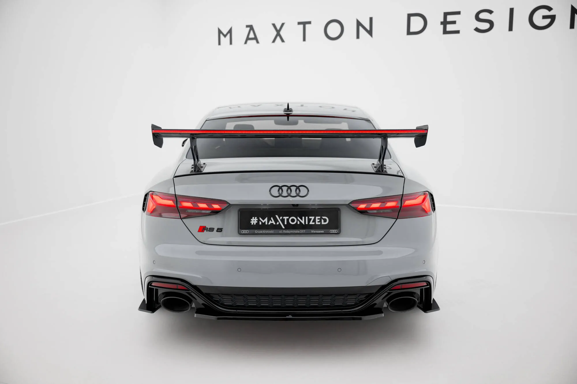Hekkspoiler V.1 med ytre bøyler med LED Audi A5 (F5 Facelift) 2019-2024 | Carbon Fiber Edition – bilde 9