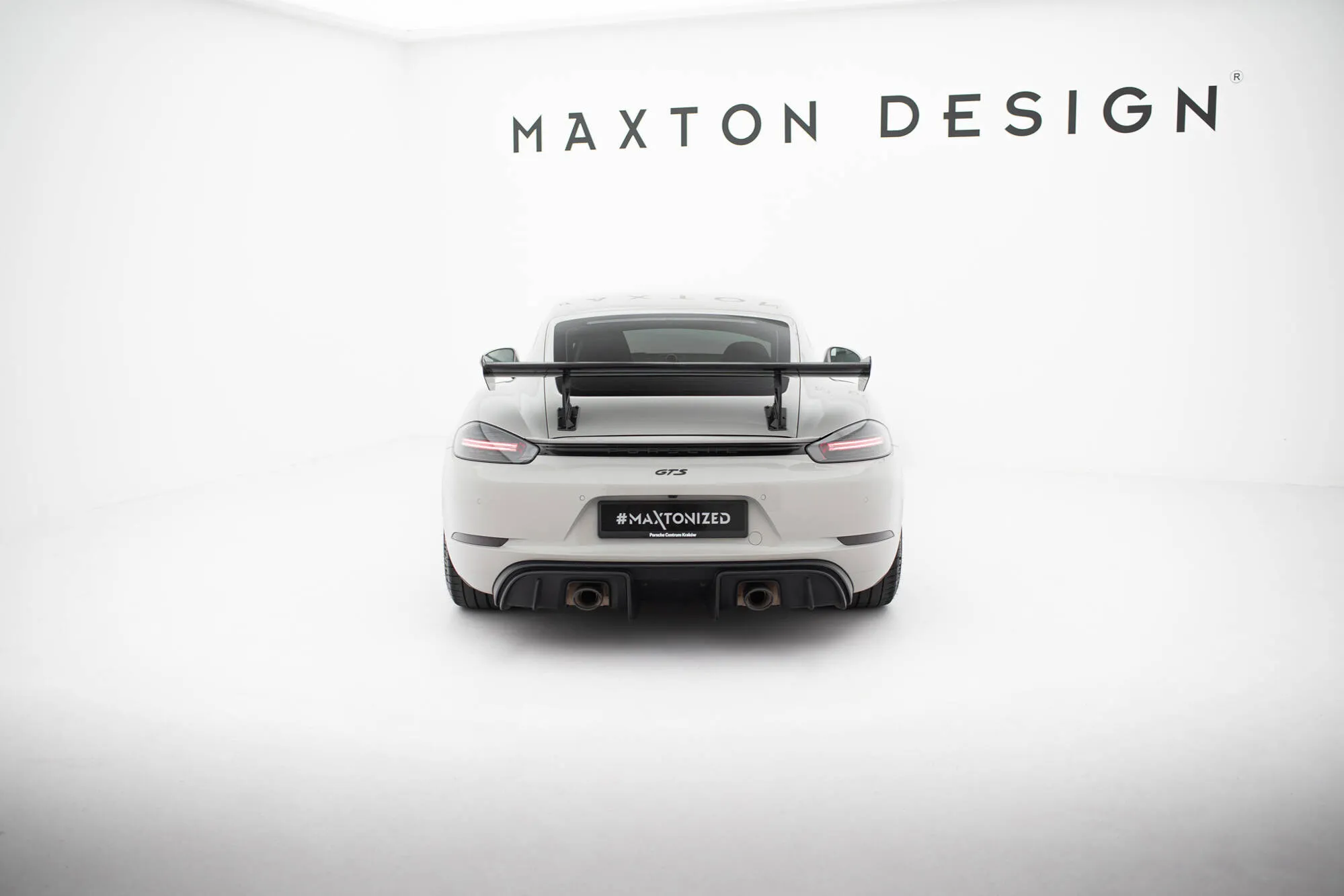 Hekkspoiler V.2 med indre bøyler Porsche Cayman 2016-2026 | Carbon Fiber Edition – bilde 2