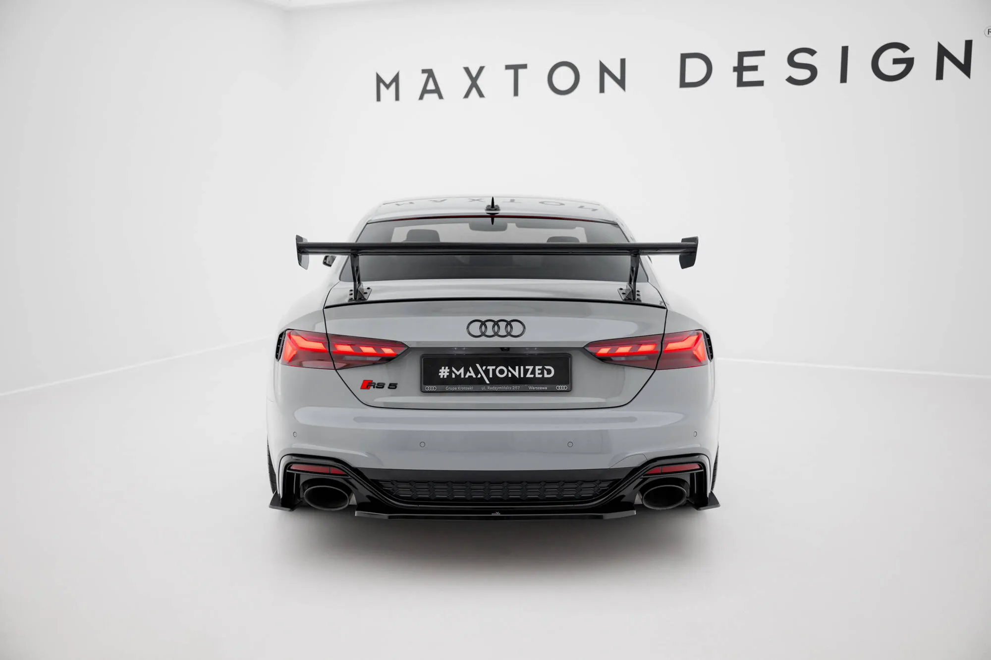 Hekkspoiler V.2 med ytre bøyler Audi A5 (F5 Facelift) 2019-2024 | Carbon Fiber Edition – bilde 2