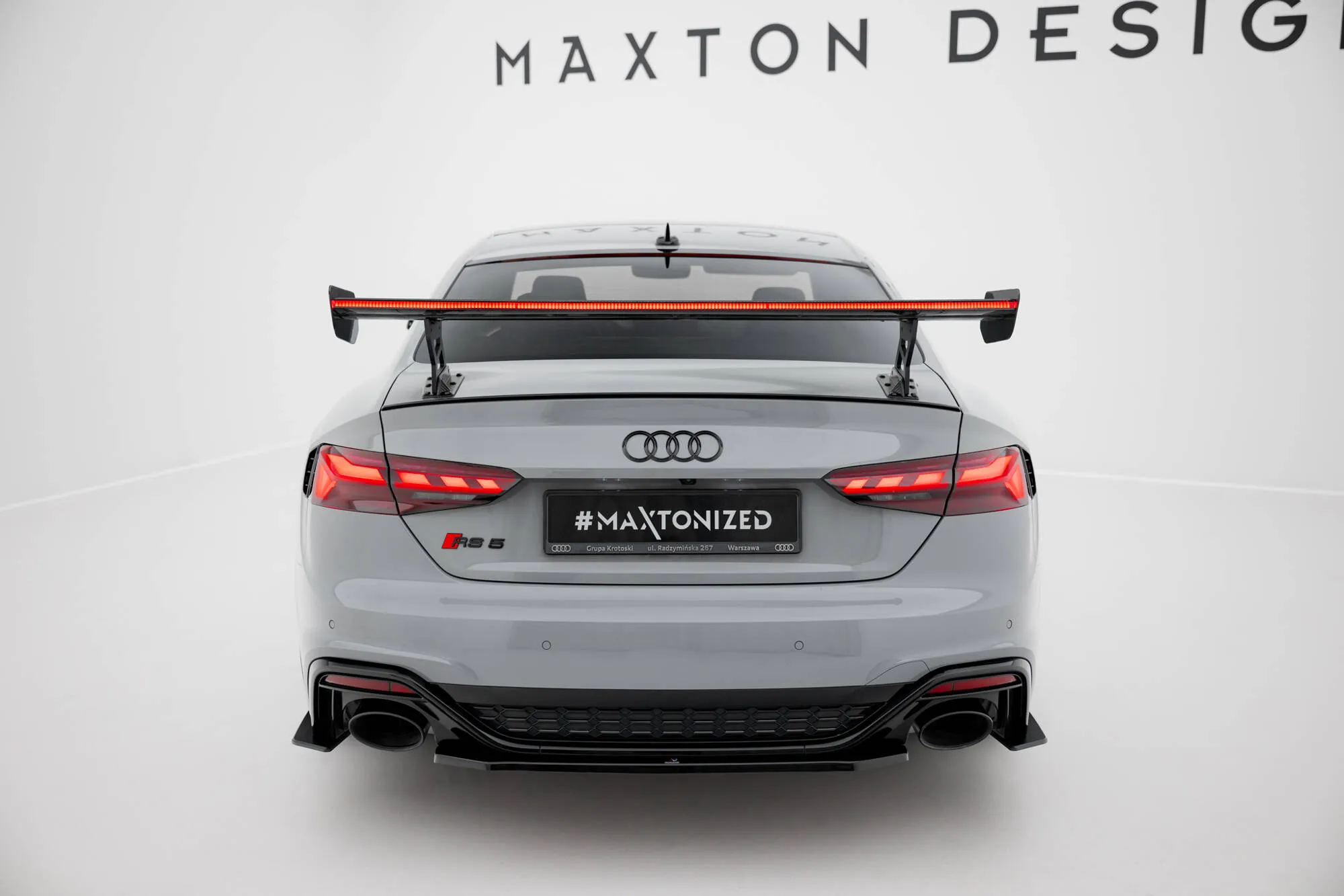 Hekkspoiler V.2 med ytre bøyler med LED Audi A5 (F5 Facelift) 2019-2024 | Carbon Fiber Edition – bilde 5