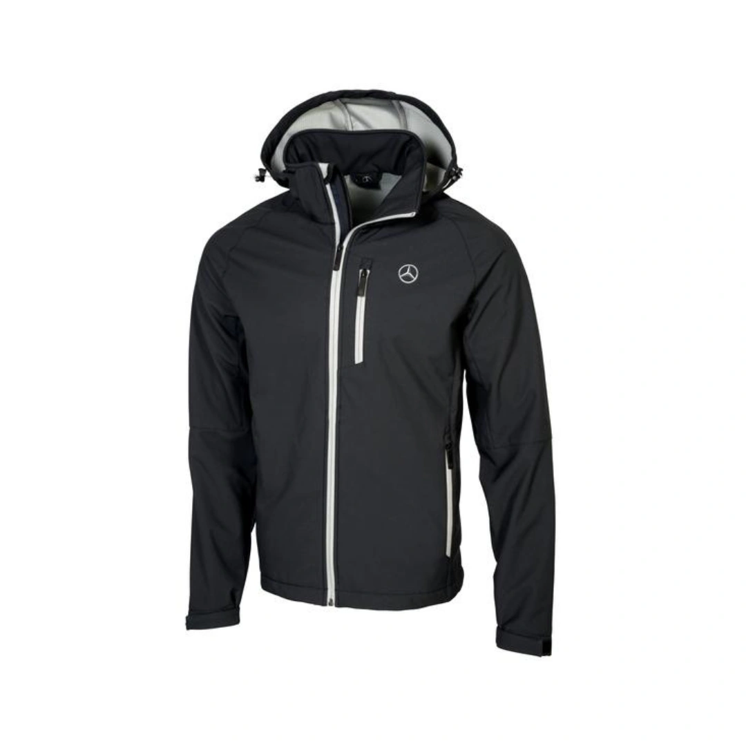 Herrejakke Softshell Mercedes-Benz │ Svart / sølvgrå – Genuine® - strl. L