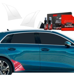 Hjulbuebeskyttere bak Audi A3 (8Y) 2020 - 2023 │ PPF beskyttelsesfolie Gjennomsiktig BodyShield