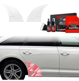 Hjulbuebeskyttere bak Audi A6 (C8) 2018 - 2023 │ PPF beskyttelsesfolie Gjennomsiktig BodyShield