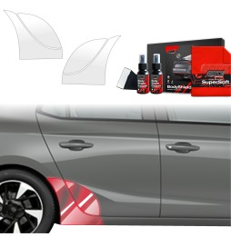 Hjulbuebeskyttere bak Opel Corsa 2023 - 2025 │ PPF beskyttelsesfolie Gjennomsiktig BodyShield