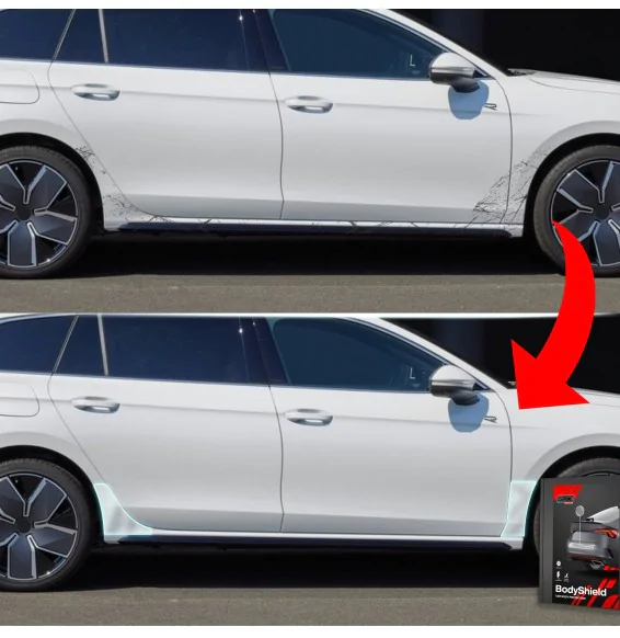 Hjulbuebeskyttere bak Suzuki Swace Facelift 2023 - 2025 │ PPF beskyttelsesfolie Gjennomsiktig BodyShield – bilde 5