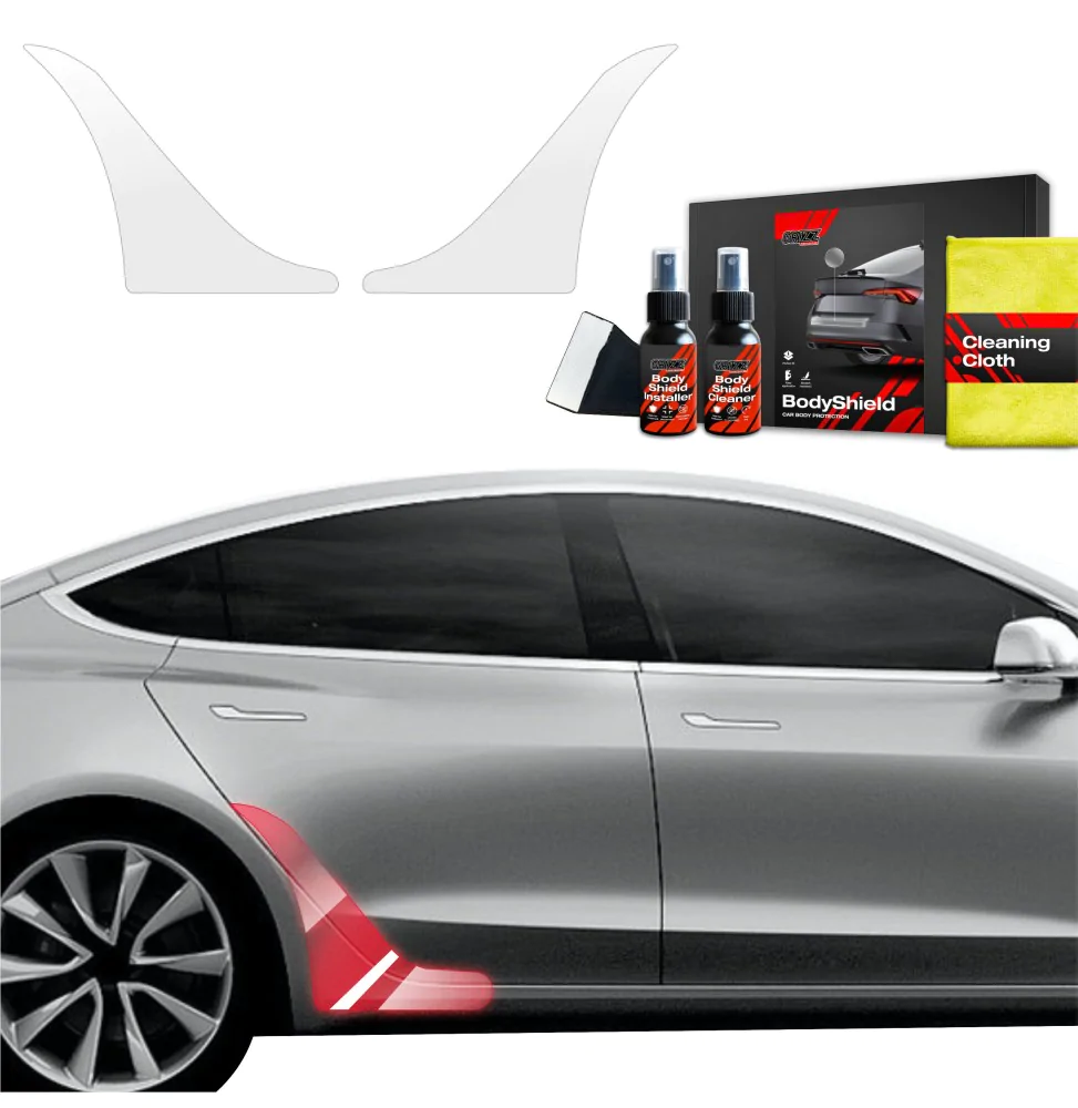 Hjulbuebeskyttere bak Tesla Model 3 2017 - 2023 │ PPF beskyttelsesfolie Gjennomsiktig BodyShield
