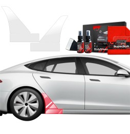 Hjulbuebeskyttere bak Tesla Model S 2023 - 2025 │ PPF beskyttelsesfolie Gjennomsiktig BodyShield