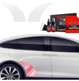 Hjulbuebeskyttere bak Tesla Model X 2021 - 2025 │ PPF beskyttelsesfolie Gjennomsiktig BodyShield