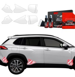Hjulbuebeskyttere bak Toyota Corolla Cross 2022 - 2025 │ PPF beskyttelsesfolie Gjennomsiktig BodyShield