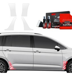 Hjulbuebeskyttere bak VW Touran 2024 - 2025 │ PPF beskyttelsesfolie Gjennomsiktig BodyShield