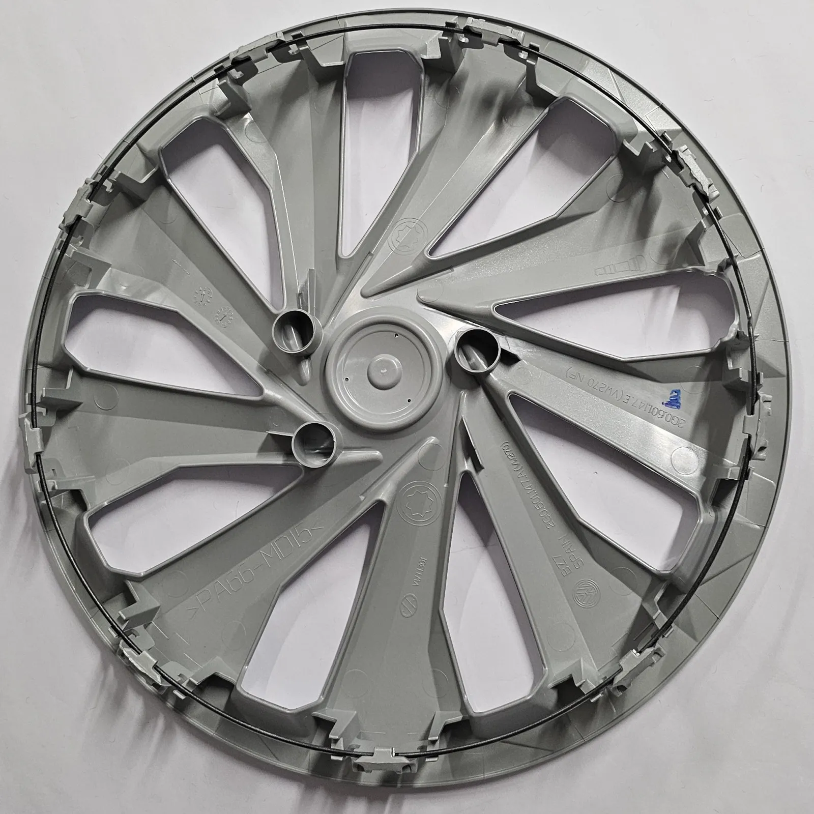 Hjulkapsel VW Polo 6 15" │ Genuine® blank krom / svart / finsølv - 1 stk. – bilde 2