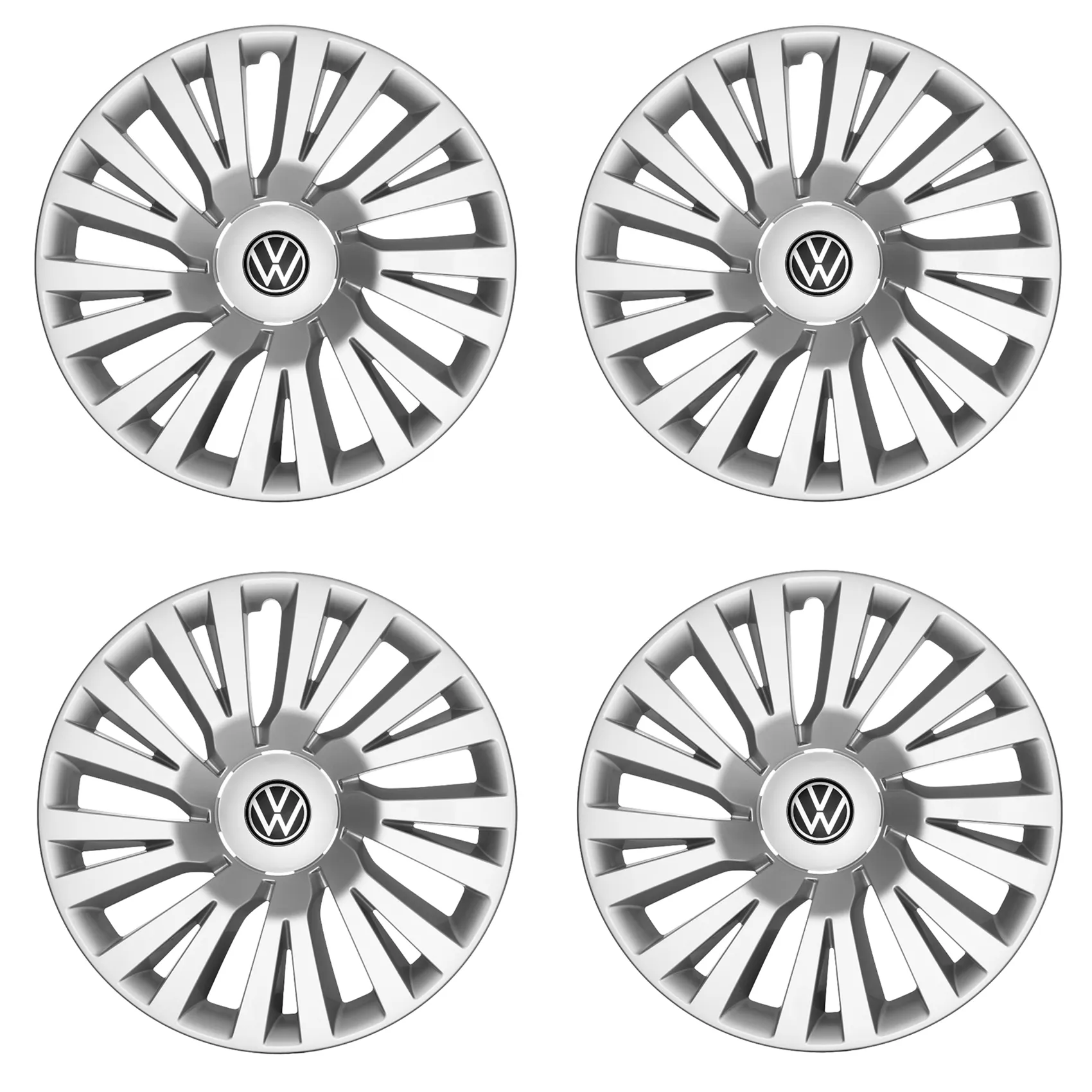 Hjulkapsler VW Passat B9 16" │ Genuine® brillantsølv - sett 4 stk.