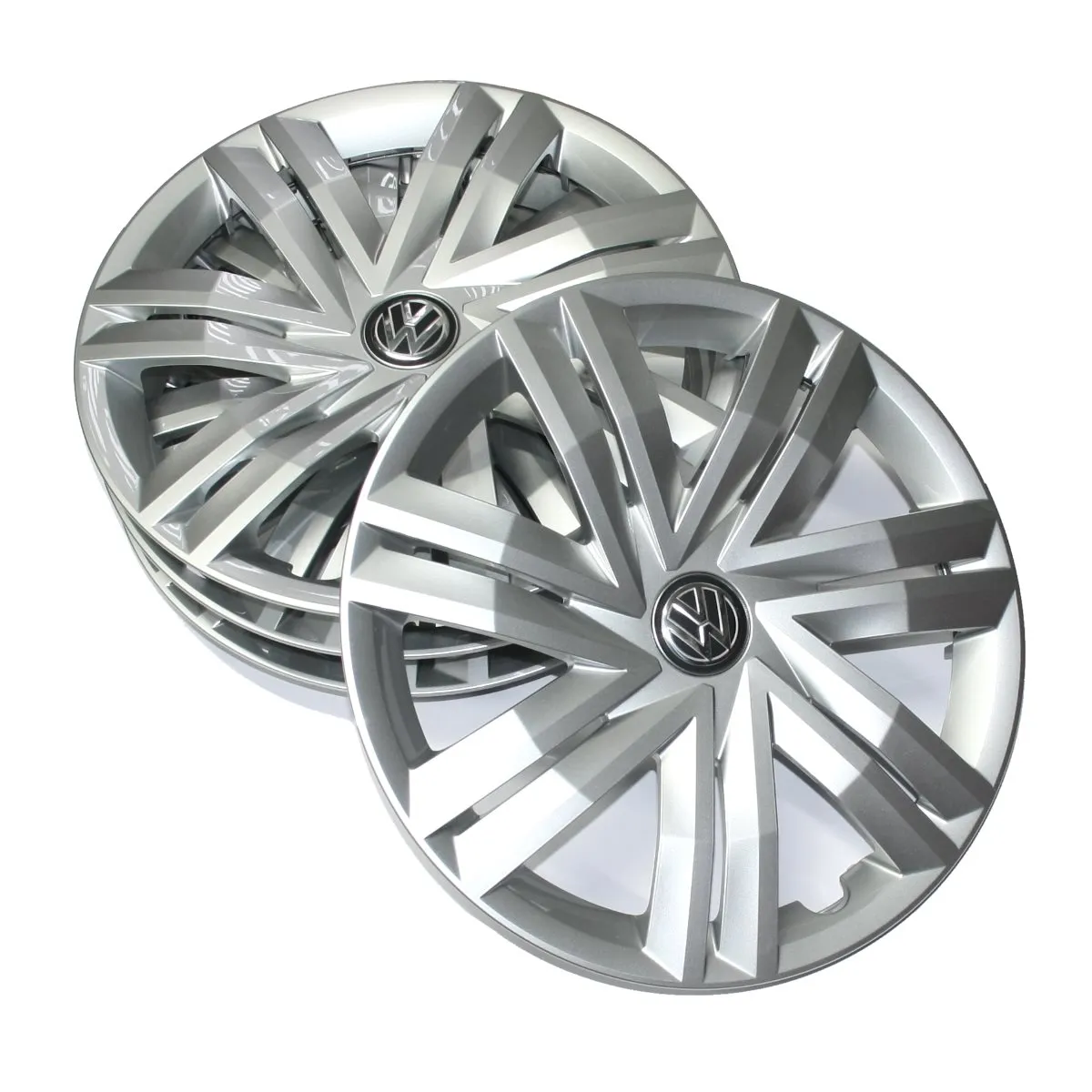 Hjulkapsler VW Polo 6 14" │ Genuine® brillantsølv - sett 4 stk.