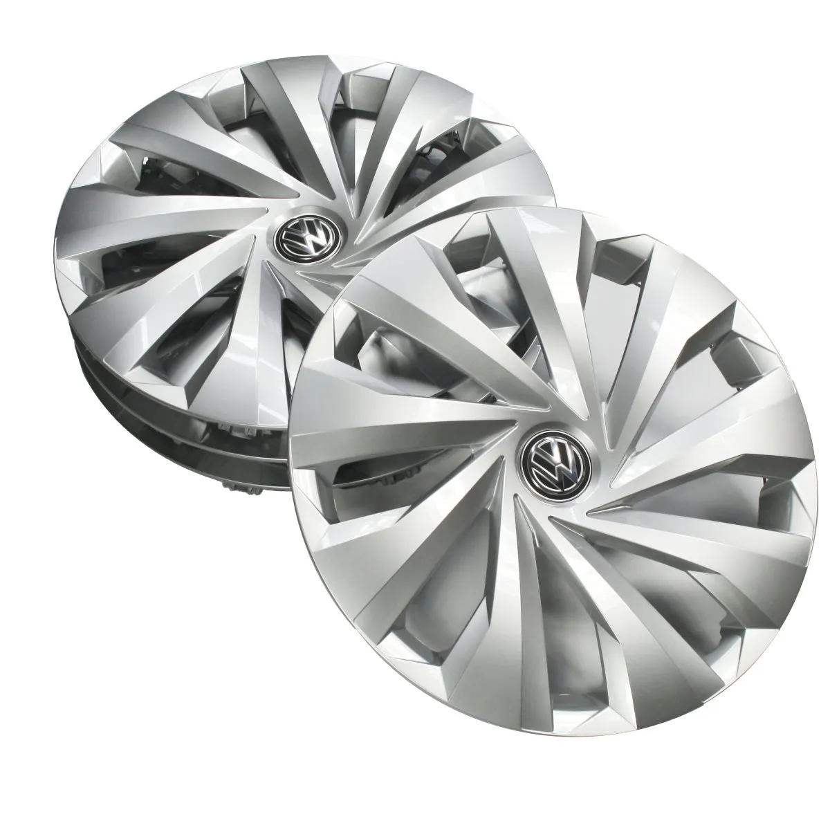 Hjulkapsler VW Polo 6 15" │ Genuine® brillantsølv - sett 4 stk.
