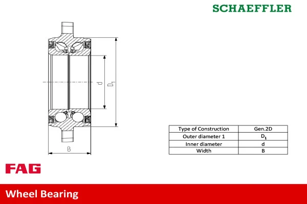Hjullager Toyota / Lexus │ framaksel - FAG Wheel Bearing Kit Image 2