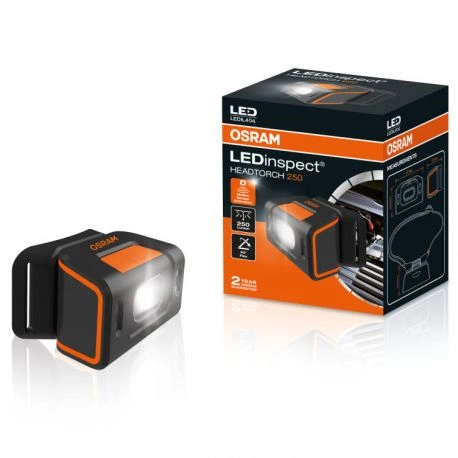 Hodelykt LED 250 lm med bevegelsessensor - Osram LEDinspect Headtorch 250