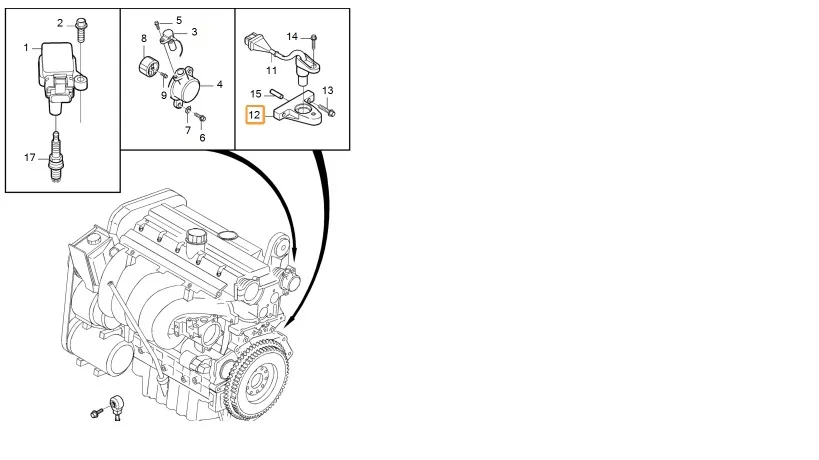 Hus for veivakselsensor Volvo Genuine® S40 S60 S80 C30 C70 V50 V70 XC70 XC90 1999-2014 │ bensin/diesel – bilde 3