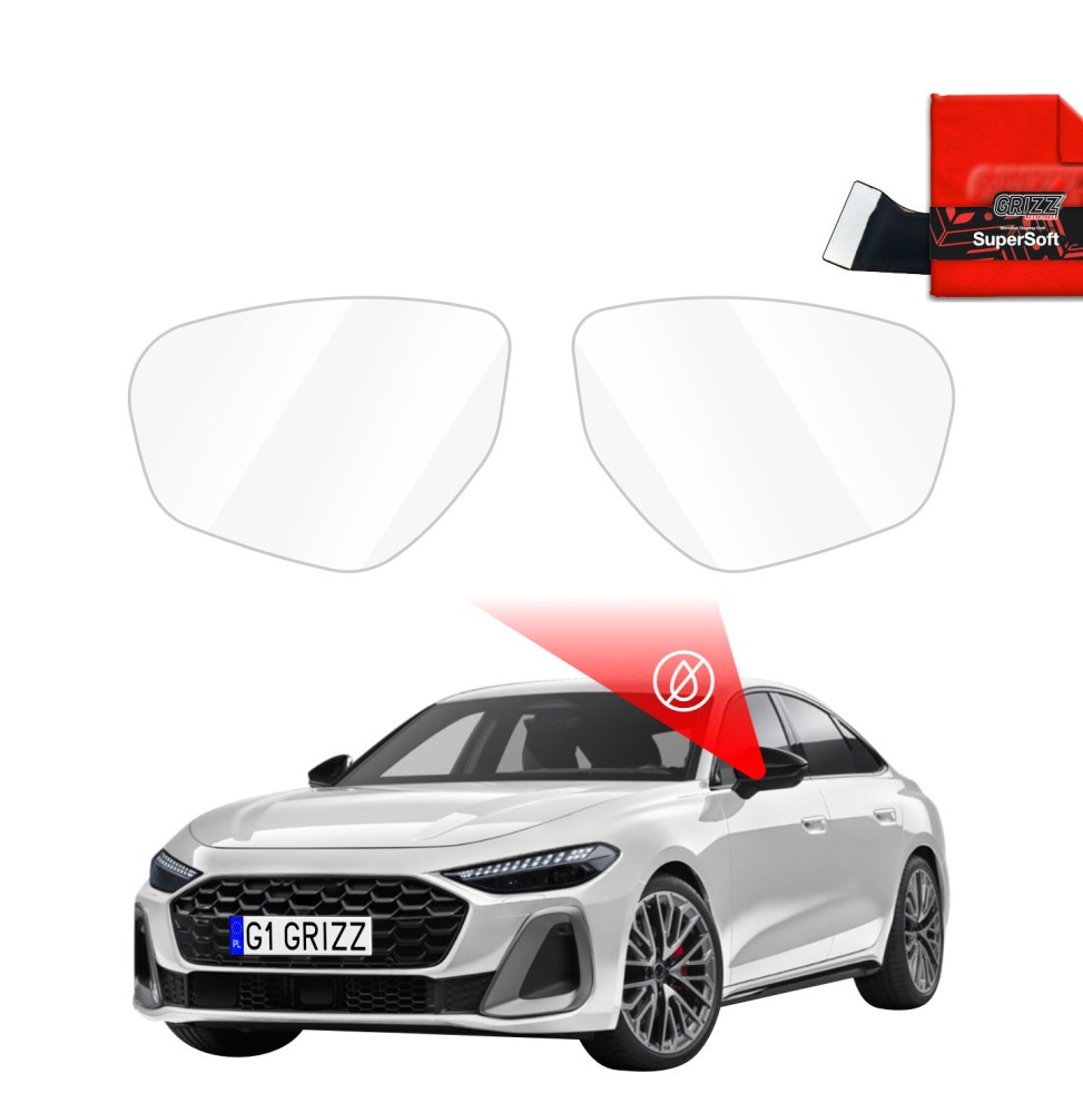 Hydrofil speilfolie Audi A5 (B10) 2024 - 2025 │ Folie mot regn for sidespeil – ZeroDrop Antidugg-folie
