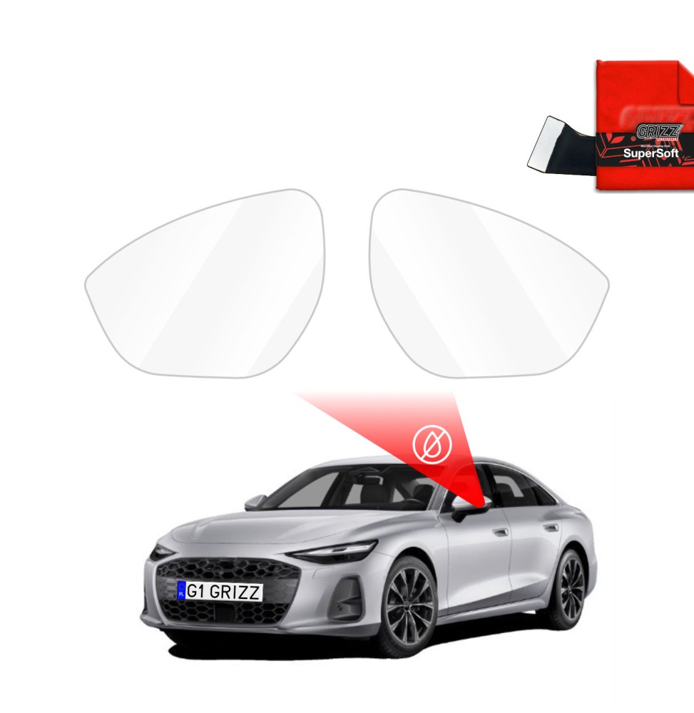 Hydrofil speilfolie Audi A6 (C9) 2025 │ Folie mot regn for sidespeil – ZeroDrop Antidugg-folie