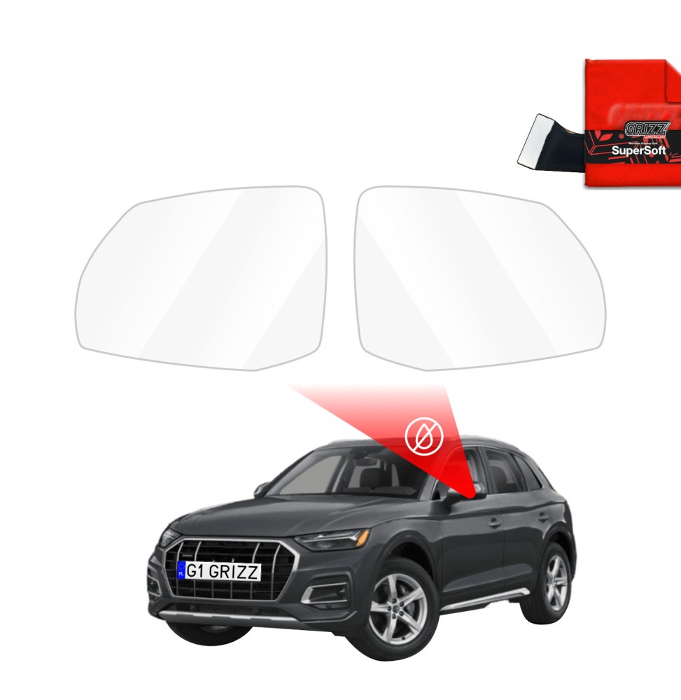 Hydrofil speilfolie Audi Q5 (FY) 2020 - 2024 │ Folie mot regn for sidespeil – ZeroDrop Antidugg-folie