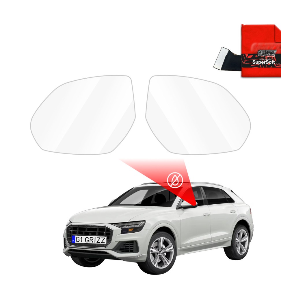 Hydrofil speilfolie Audi Q7 (4M) 2020 - 2024 │ Folie mot regn for sidespeil – ZeroDrop Antidugg-folie